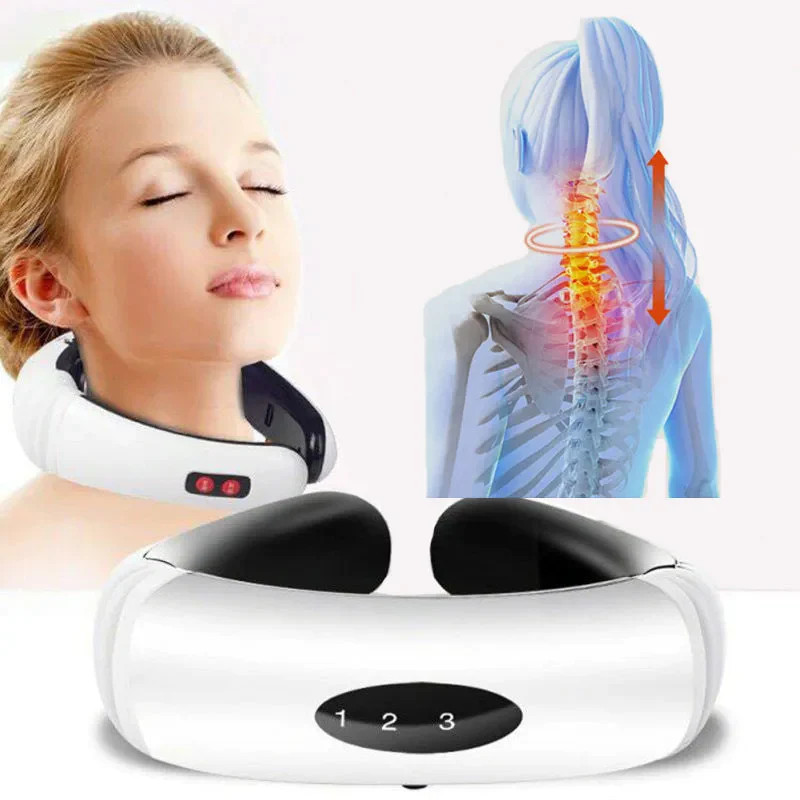 "Electric Neck Massager with Magnetic Therapy for Muscle Relaxation"