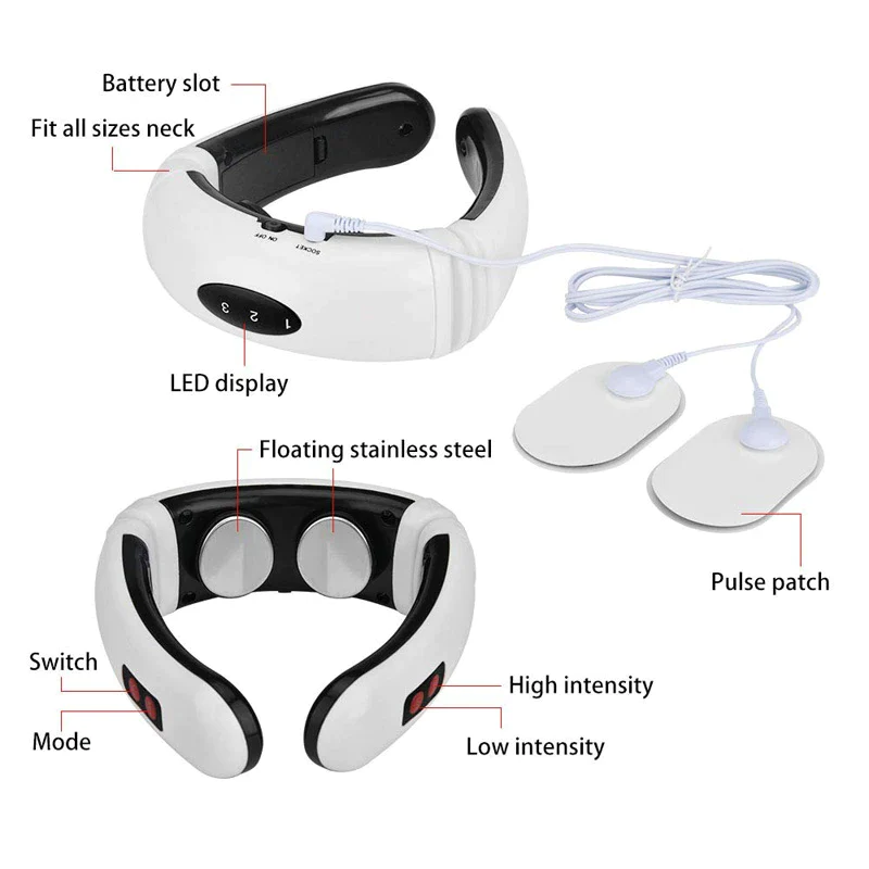 "Electric Neck Massager with Magnetic Therapy for Muscle Relaxation"