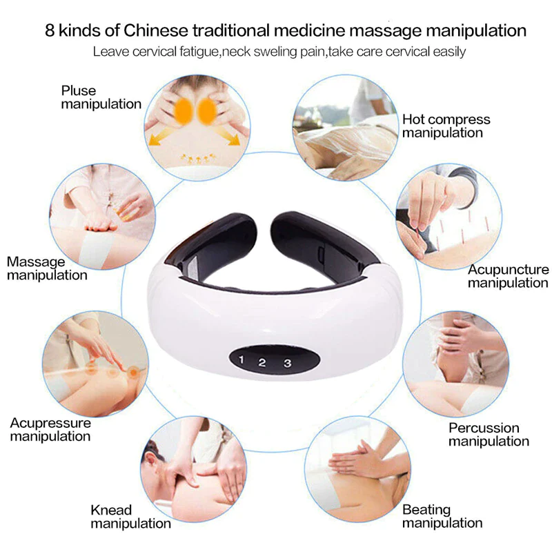 "Electric Neck Massager with Magnetic Therapy for Muscle Relaxation"