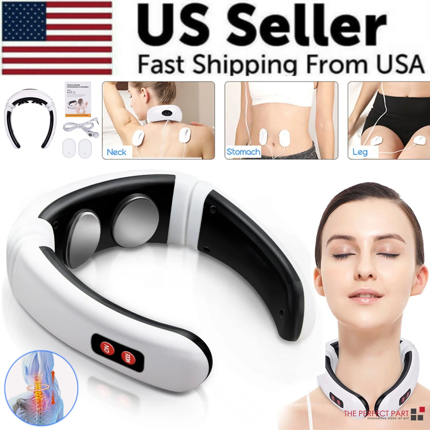 "Electric Neck Massager with Magnetic Therapy for Muscle Relaxation"